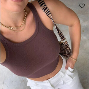 Princess Polly Brown Crop Top